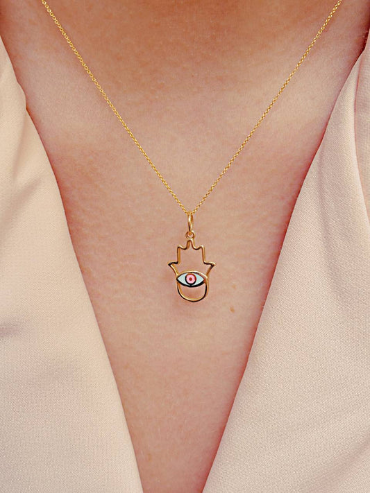 MandalaGo Hamsa Eye Pendant Charm