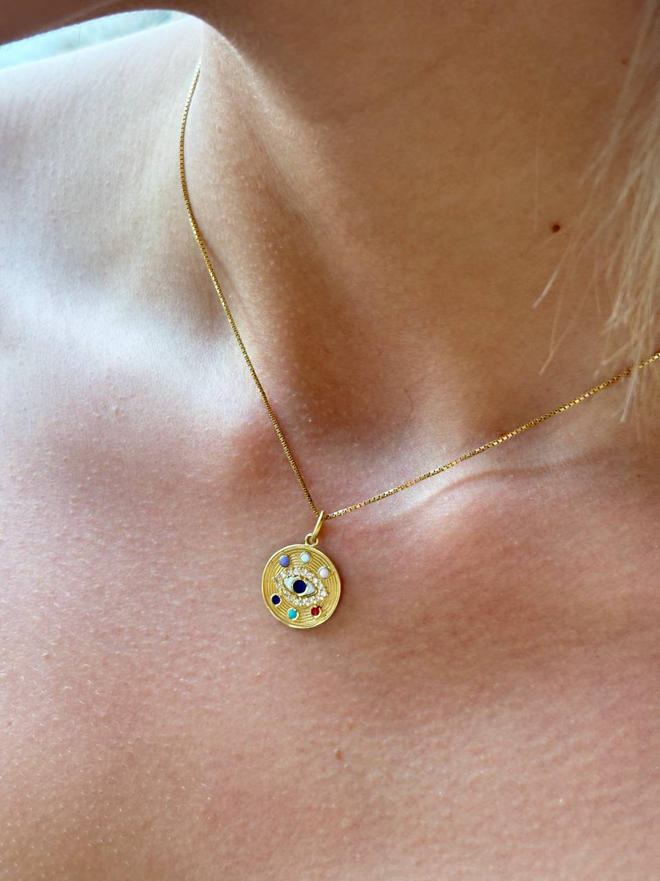 MandalaGo Cosmic Eye Medallion Pendant (No Chain)