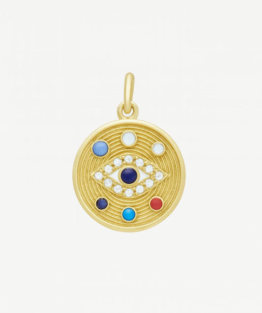 MandalaGo Cosmic Eye Medallion Pendant (No Chain)