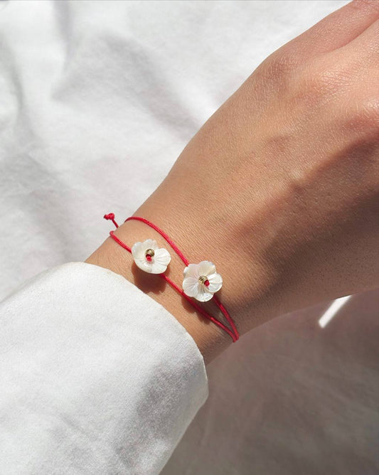 MandalaGo Blossom Red Thread Bracelet
